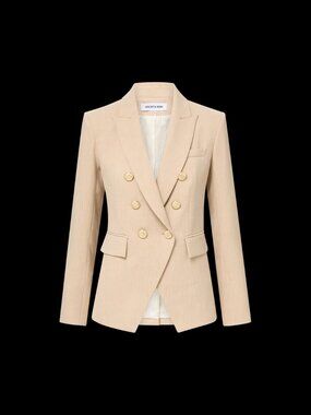 Veronica Beard Miller Dickey Jacket - heathered sand - sz 12